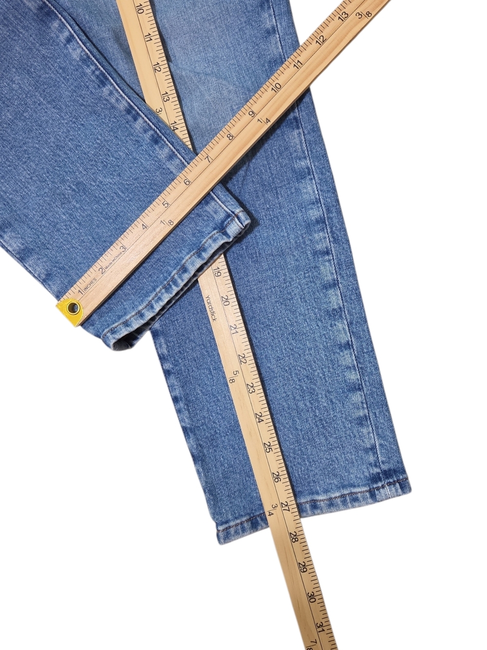 Madewell Medium Blue Denim Straight Leg Jeans Size 28 - Picture 10 of 15